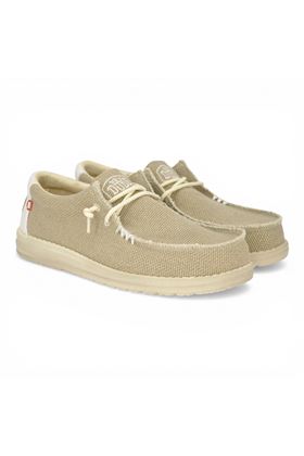 Sneaker uomo Hey Dude in tela colore bianco. HEY DUDE | 40003-OFF WHITE